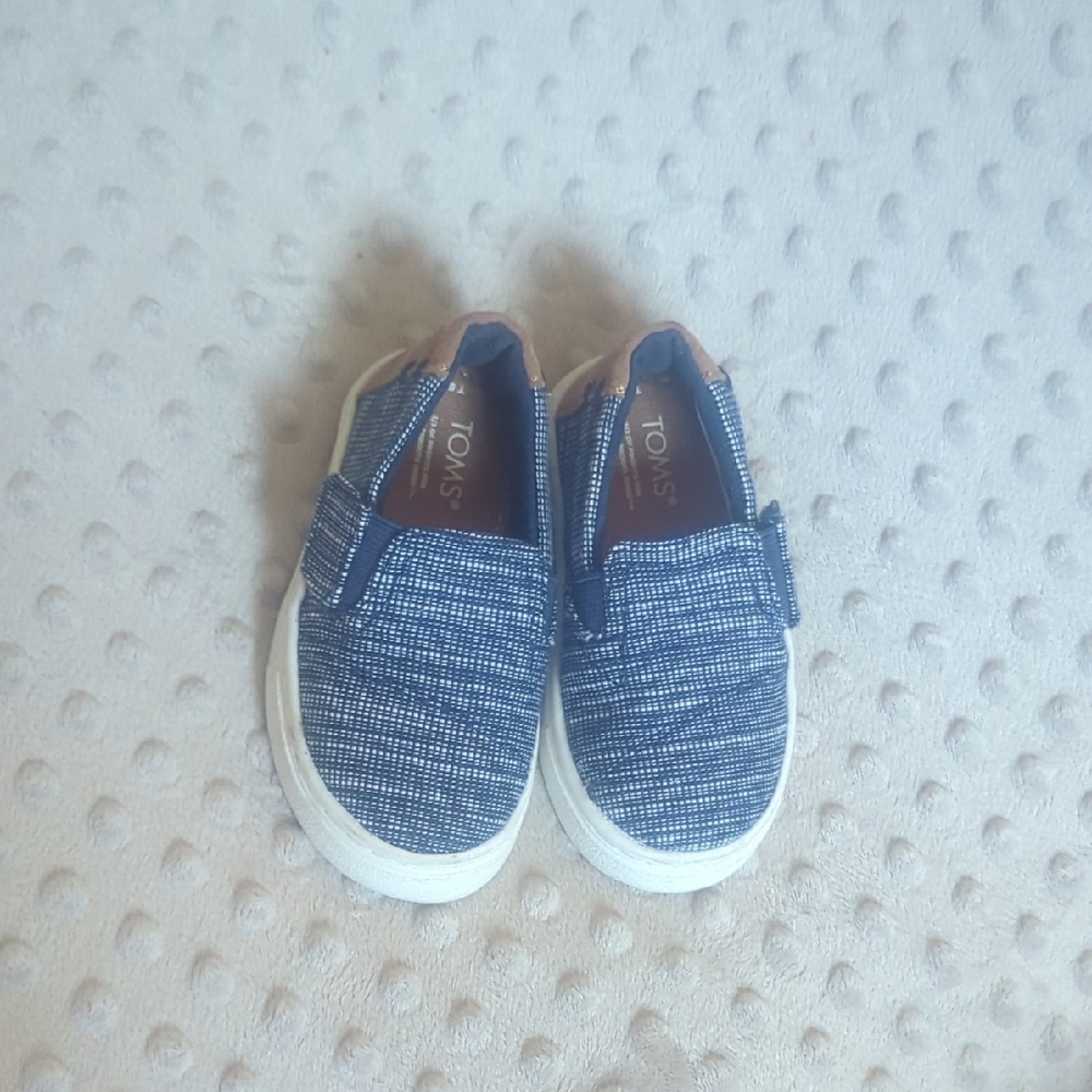 TOMS Kids Navy Slip-On Sneakers